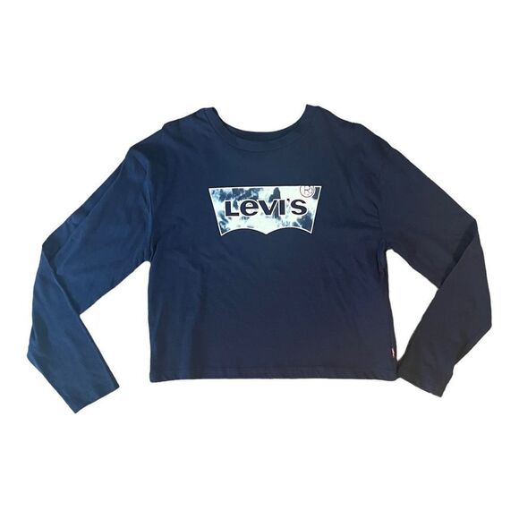 Levi’s Navy blue LONG SLEEVE top NWT 🏷️ Sz M (10-12) girls - Picture 3 of 11